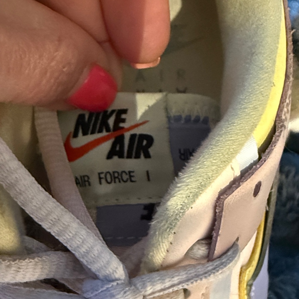 Nike AF1 Shadow Pink and Yellow Sneakers - Picture 2 of 6